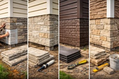 Какие бывают панели для отделки фундамента?